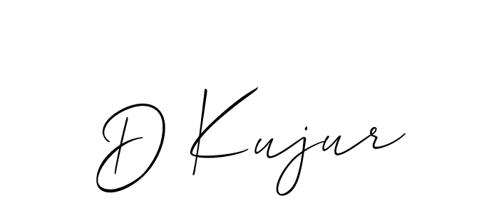 You should practise on your own different ways (Allison_Script) to write your name (D Kujur) in signature. don't let someone else do it for you. D Kujur signature style 2 images and pictures png