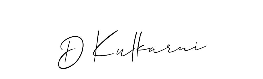 Also You can easily find your signature by using the search form. We will create D Kulkarni name handwritten signature images for you free of cost using Allison_Script sign style. D Kulkarni signature style 2 images and pictures png