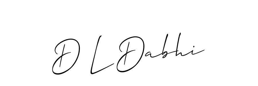 It looks lik you need a new signature style for name D L Dabhi. Design unique handwritten (Allison_Script) signature with our free signature maker in just a few clicks. D L Dabhi signature style 2 images and pictures png