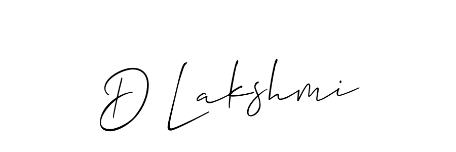 How to make D Lakshmi name signature. Use Allison_Script style for creating short signs online. This is the latest handwritten sign. D Lakshmi signature style 2 images and pictures png