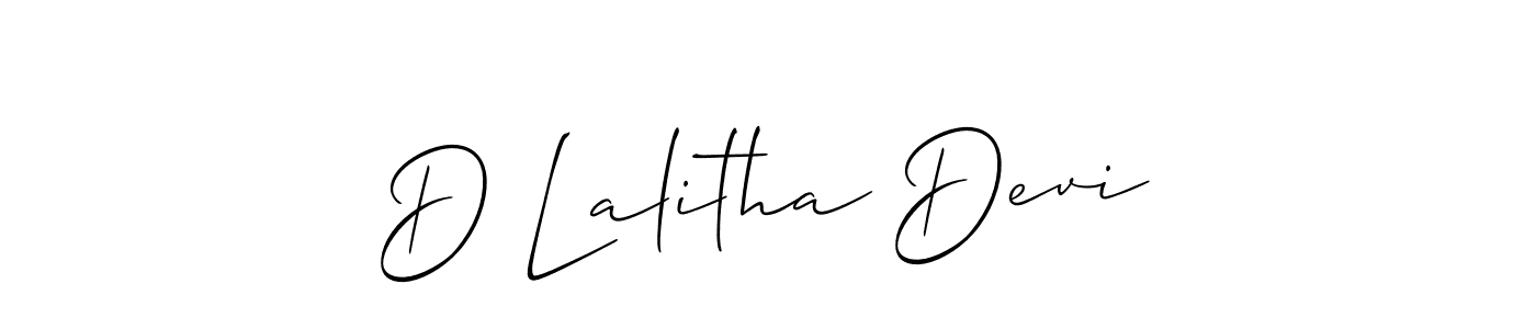 You can use this online signature creator to create a handwritten signature for the name D Lalitha Devi. This is the best online autograph maker. D Lalitha Devi signature style 2 images and pictures png