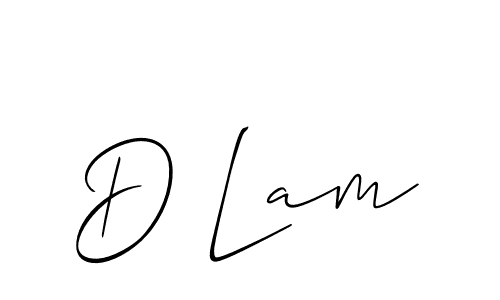 It looks lik you need a new signature style for name D Lam. Design unique handwritten (Allison_Script) signature with our free signature maker in just a few clicks. D Lam signature style 2 images and pictures png