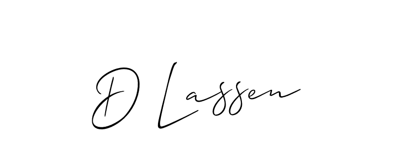 You can use this online signature creator to create a handwritten signature for the name D Lassen. This is the best online autograph maker. D Lassen signature style 2 images and pictures png