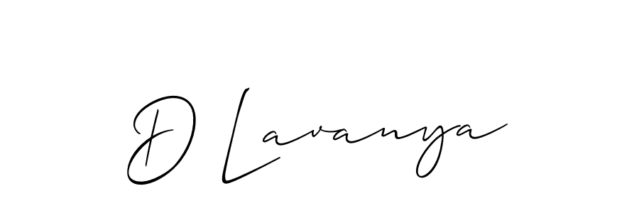 Also You can easily find your signature by using the search form. We will create D Lavanya name handwritten signature images for you free of cost using Allison_Script sign style. D Lavanya signature style 2 images and pictures png