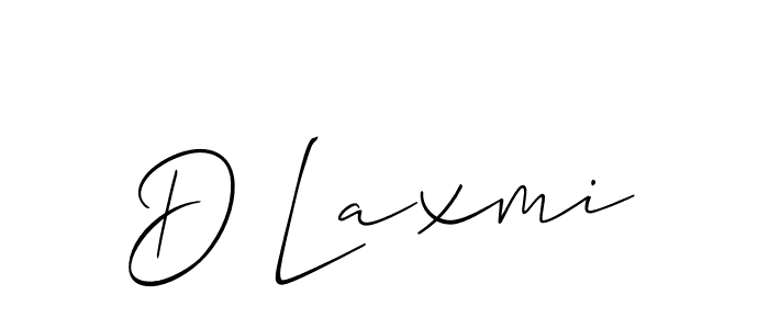 Create a beautiful signature design for name D Laxmi. With this signature (Allison_Script) fonts, you can make a handwritten signature for free. D Laxmi signature style 2 images and pictures png