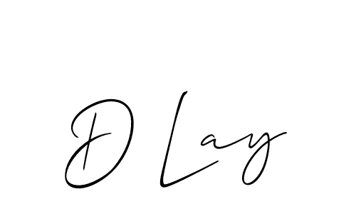 Use a signature maker to create a handwritten signature online. With this signature software, you can design (Allison_Script) your own signature for name D Lay. D Lay signature style 2 images and pictures png