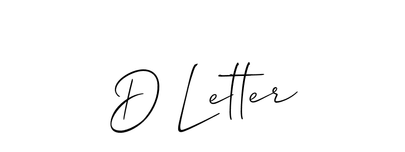 Make a beautiful signature design for name D Letter. With this signature (Allison_Script) style, you can create a handwritten signature for free. D Letter signature style 2 images and pictures png