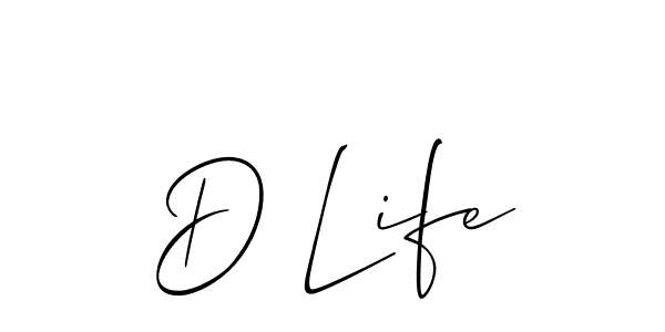 Make a short D Life signature style. Manage your documents anywhere anytime using Allison_Script. Create and add eSignatures, submit forms, share and send files easily. D Life signature style 2 images and pictures png