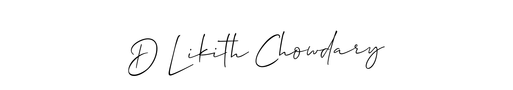 See photos of D Likith Chowdary official signature by Spectra . Check more albums & portfolios. Read reviews & check more about Allison_Script font. D Likith Chowdary signature style 2 images and pictures png
