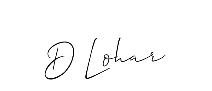 if you are searching for the best signature style for your name D Lohar. so please give up your signature search. here we have designed multiple signature styles  using Allison_Script. D Lohar signature style 2 images and pictures png