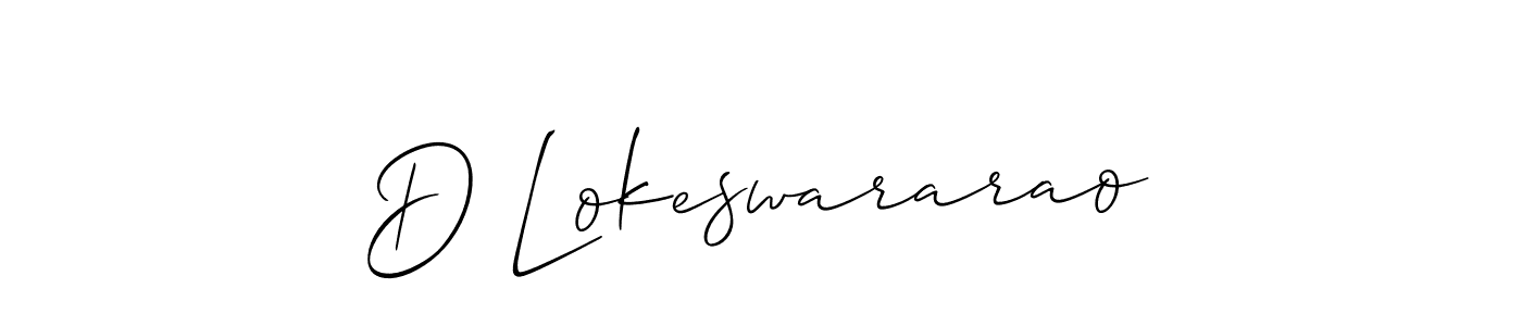 if you are searching for the best signature style for your name D Lokeswararao. so please give up your signature search. here we have designed multiple signature styles  using Allison_Script. D Lokeswararao signature style 2 images and pictures png