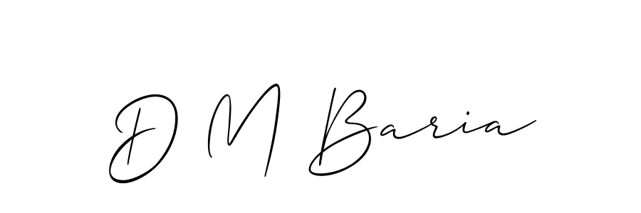 Make a beautiful signature design for name D M Baria. With this signature (Allison_Script) style, you can create a handwritten signature for free. D M Baria signature style 2 images and pictures png