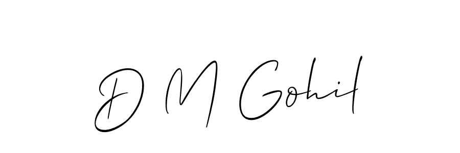 D M Gohil stylish signature style. Best Handwritten Sign (Allison_Script) for my name. Handwritten Signature Collection Ideas for my name D M Gohil. D M Gohil signature style 2 images and pictures png