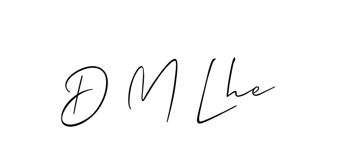 Also we have D M Lhe name is the best signature style. Create professional handwritten signature collection using Allison_Script autograph style. D M Lhe signature style 2 images and pictures png