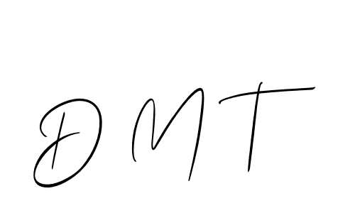 Use a signature maker to create a handwritten signature online. With this signature software, you can design (Allison_Script) your own signature for name D M T. D M T signature style 2 images and pictures png