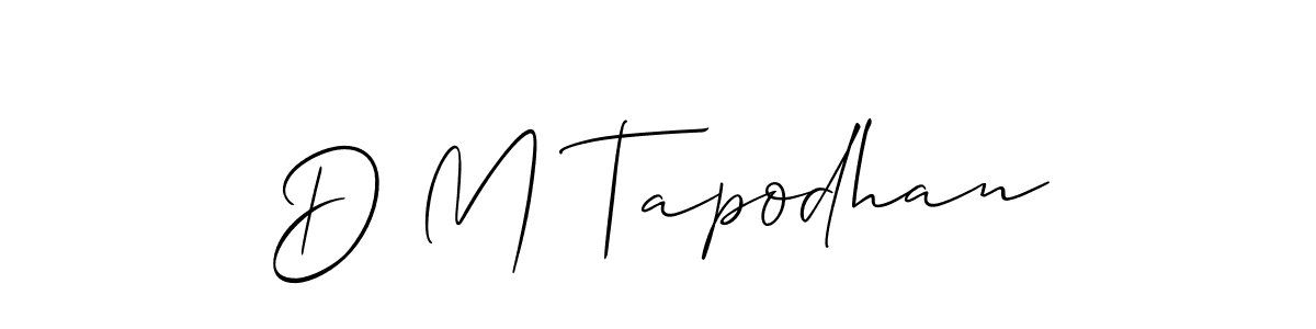 Check out images of Autograph of D M Tapodhan name. Actor D M Tapodhan Signature Style. Allison_Script is a professional sign style online. D M Tapodhan signature style 2 images and pictures png
