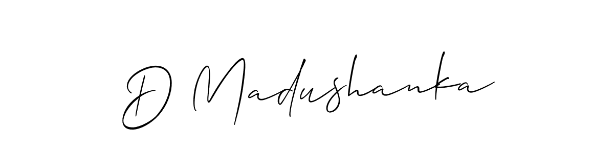 Also You can easily find your signature by using the search form. We will create D Madushanka name handwritten signature images for you free of cost using Allison_Script sign style. D Madushanka signature style 2 images and pictures png