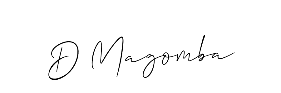 How to make D Magomba signature? Allison_Script is a professional autograph style. Create handwritten signature for D Magomba name. D Magomba signature style 2 images and pictures png