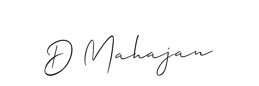 How to make D Mahajan signature? Allison_Script is a professional autograph style. Create handwritten signature for D Mahajan name. D Mahajan signature style 2 images and pictures png