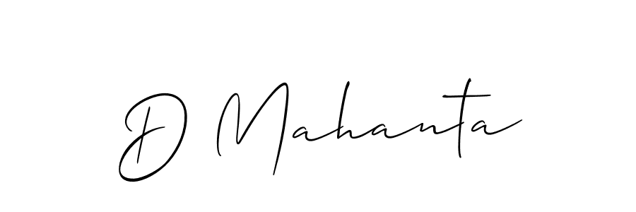 You should practise on your own different ways (Allison_Script) to write your name (D Mahanta) in signature. don't let someone else do it for you. D Mahanta signature style 2 images and pictures png