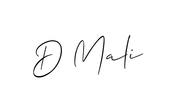 How to make D Mali name signature. Use Allison_Script style for creating short signs online. This is the latest handwritten sign. D Mali signature style 2 images and pictures png