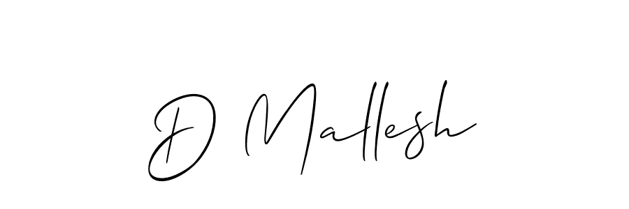 How to make D Mallesh signature? Allison_Script is a professional autograph style. Create handwritten signature for D Mallesh name. D Mallesh signature style 2 images and pictures png