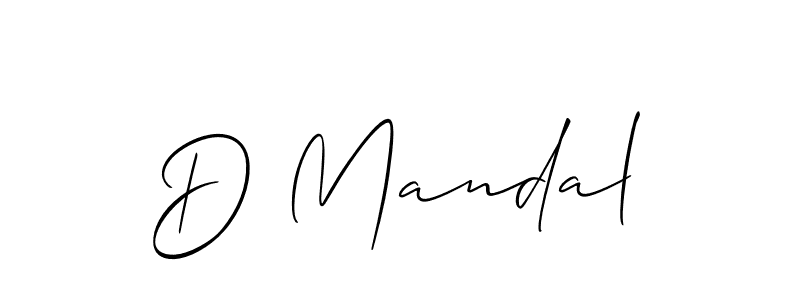 How to make D Mandal signature? Allison_Script is a professional autograph style. Create handwritten signature for D Mandal name. D Mandal signature style 2 images and pictures png