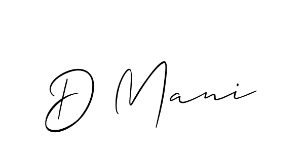 Also You can easily find your signature by using the search form. We will create D Mani name handwritten signature images for you free of cost using Allison_Script sign style. D Mani signature style 2 images and pictures png