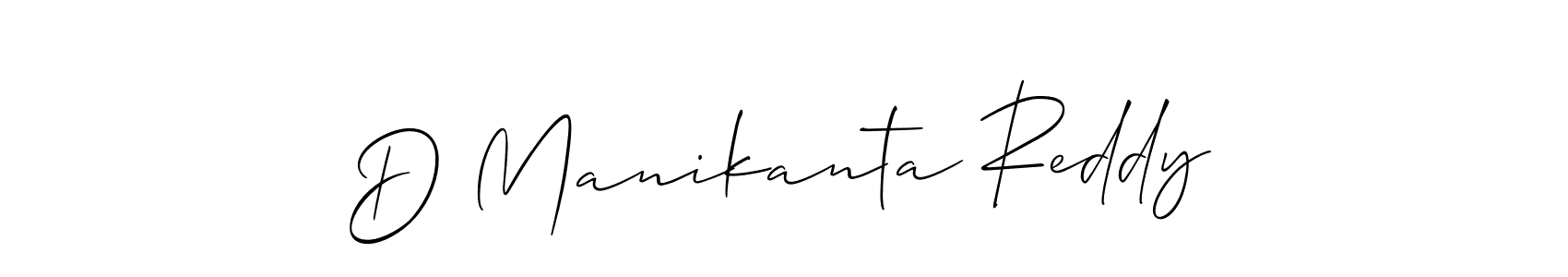 Create a beautiful signature design for name D Manikanta Reddy. With this signature (Allison_Script) fonts, you can make a handwritten signature for free. D Manikanta Reddy signature style 2 images and pictures png