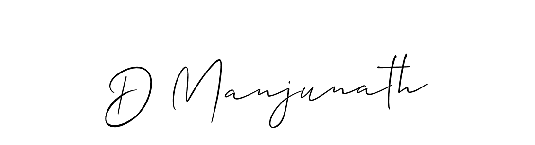 You should practise on your own different ways (Allison_Script) to write your name (D Manjunath) in signature. don't let someone else do it for you. D Manjunath signature style 2 images and pictures png