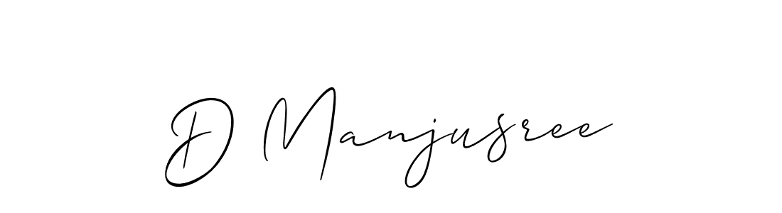 It looks lik you need a new signature style for name D Manjusree. Design unique handwritten (Allison_Script) signature with our free signature maker in just a few clicks. D Manjusree signature style 2 images and pictures png