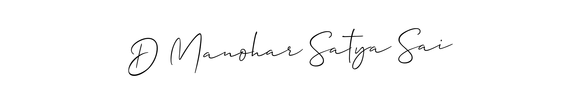 Similarly Allison_Script is the best handwritten signature design. Signature creator online .You can use it as an online autograph creator for name D Manohar Satya Sai. D Manohar Satya Sai signature style 2 images and pictures png