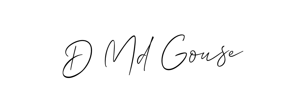 Use a signature maker to create a handwritten signature online. With this signature software, you can design (Allison_Script) your own signature for name D Md Gouse. D Md Gouse signature style 2 images and pictures png
