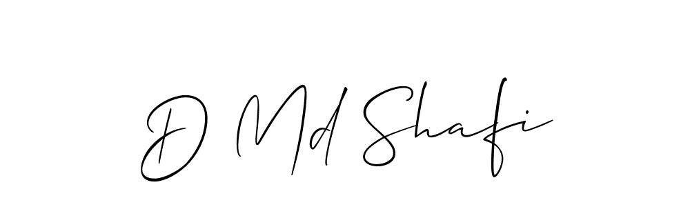 The best way (Allison_Script) to make a short signature is to pick only two or three words in your name. The name D Md Shafi include a total of six letters. For converting this name. D Md Shafi signature style 2 images and pictures png