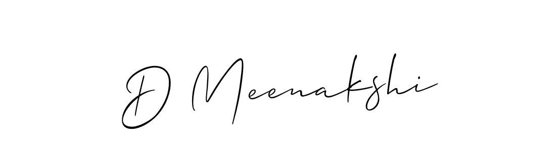 Use a signature maker to create a handwritten signature online. With this signature software, you can design (Allison_Script) your own signature for name D Meenakshi. D Meenakshi signature style 2 images and pictures png