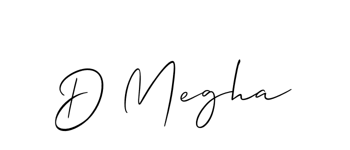 Make a beautiful signature design for name D Megha. With this signature (Allison_Script) style, you can create a handwritten signature for free. D Megha signature style 2 images and pictures png