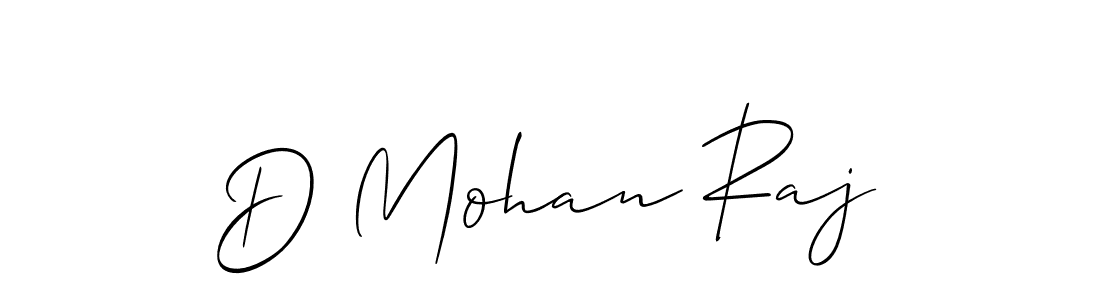 Design your own signature with our free online signature maker. With this signature software, you can create a handwritten (Allison_Script) signature for name D Mohan Raj. D Mohan Raj signature style 2 images and pictures png