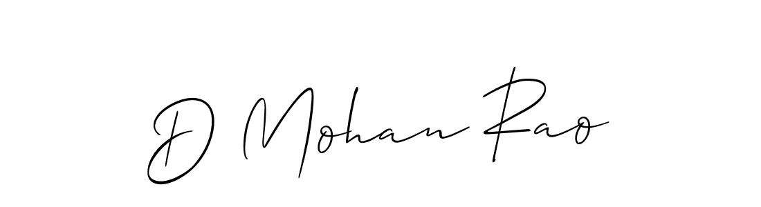 Design your own signature with our free online signature maker. With this signature software, you can create a handwritten (Allison_Script) signature for name D Mohan Rao. D Mohan Rao signature style 2 images and pictures png