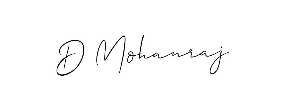 How to make D Mohanraj name signature. Use Allison_Script style for creating short signs online. This is the latest handwritten sign. D Mohanraj signature style 2 images and pictures png