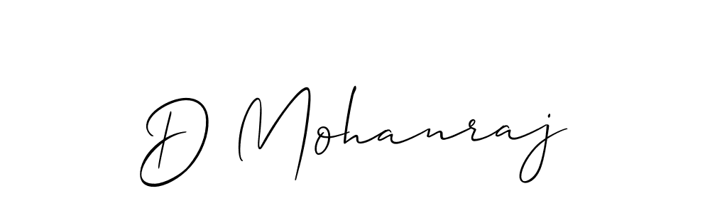 How to make D Mohanraj name signature. Use Allison_Script style for creating short signs online. This is the latest handwritten sign. D Mohanraj signature style 2 images and pictures png