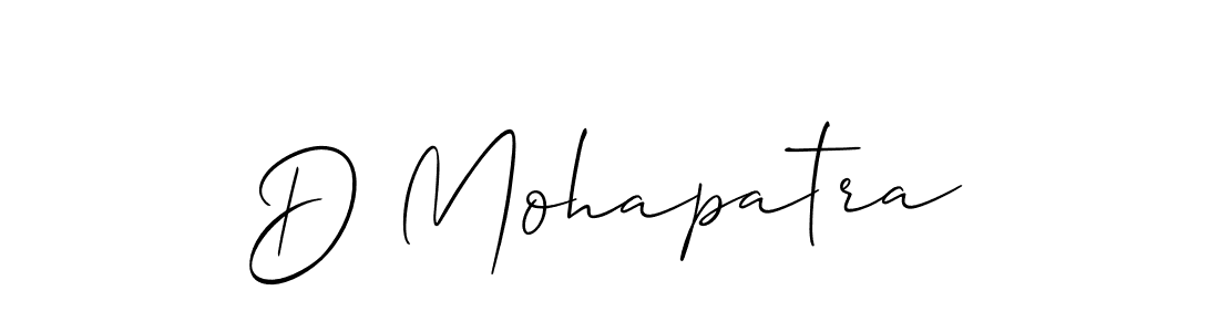 Also You can easily find your signature by using the search form. We will create D Mohapatra name handwritten signature images for you free of cost using Allison_Script sign style. D Mohapatra signature style 2 images and pictures png