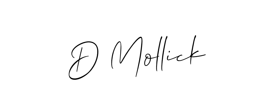 Create a beautiful signature design for name D Mollick. With this signature (Allison_Script) fonts, you can make a handwritten signature for free. D Mollick signature style 2 images and pictures png