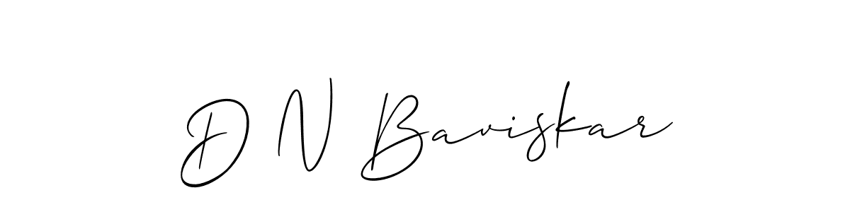Use a signature maker to create a handwritten signature online. With this signature software, you can design (Allison_Script) your own signature for name D N Baviskar. D N Baviskar signature style 2 images and pictures png