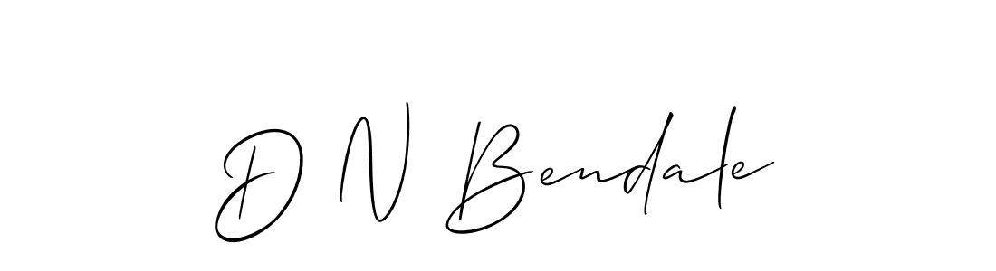 How to Draw D N Bendale signature style? Allison_Script is a latest design signature styles for name D N Bendale. D N Bendale signature style 2 images and pictures png