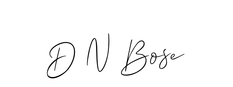 How to make D N Bose name signature. Use Allison_Script style for creating short signs online. This is the latest handwritten sign. D N Bose signature style 2 images and pictures png