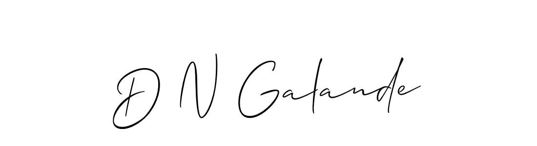 How to make D N Galande signature? Allison_Script is a professional autograph style. Create handwritten signature for D N Galande name. D N Galande signature style 2 images and pictures png