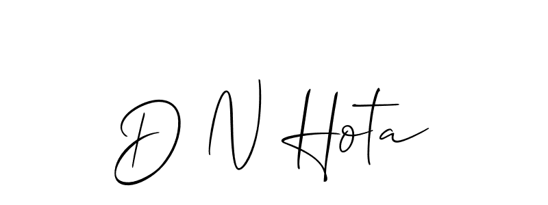 How to make D N Hota name signature. Use Allison_Script style for creating short signs online. This is the latest handwritten sign. D N Hota signature style 2 images and pictures png