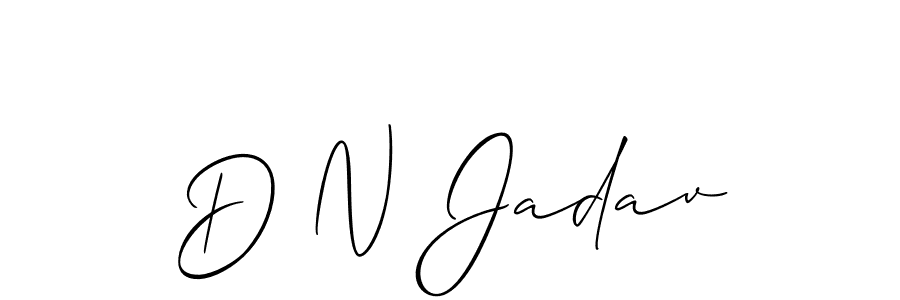Similarly Allison_Script is the best handwritten signature design. Signature creator online .You can use it as an online autograph creator for name D N Jadav. D N Jadav signature style 2 images and pictures png