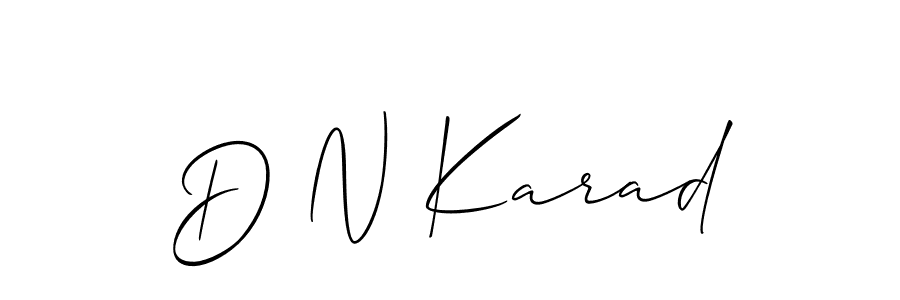 Best and Professional Signature Style for D N Karad. Allison_Script Best Signature Style Collection. D N Karad signature style 2 images and pictures png