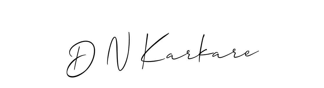 Create a beautiful signature design for name D N Karkare. With this signature (Allison_Script) fonts, you can make a handwritten signature for free. D N Karkare signature style 2 images and pictures png